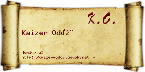 Kaizer Odó névjegykártya